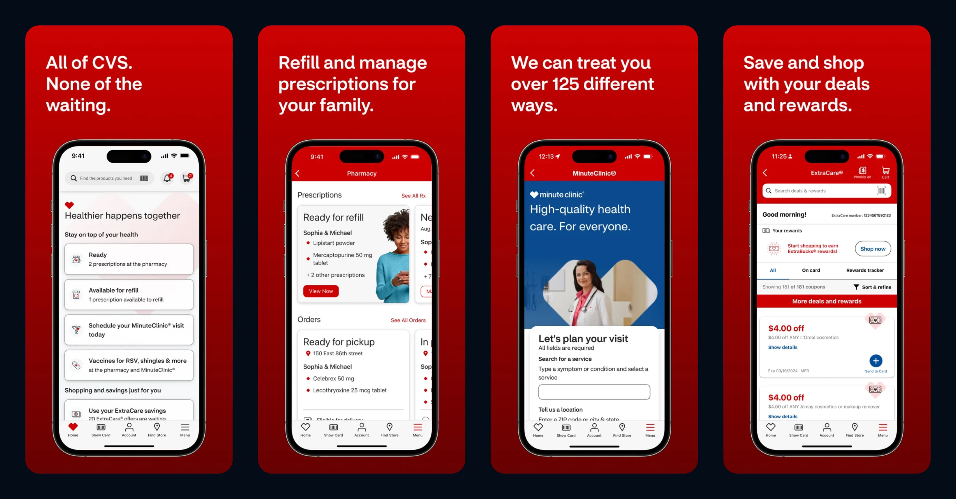 CVS App Store Screenshots