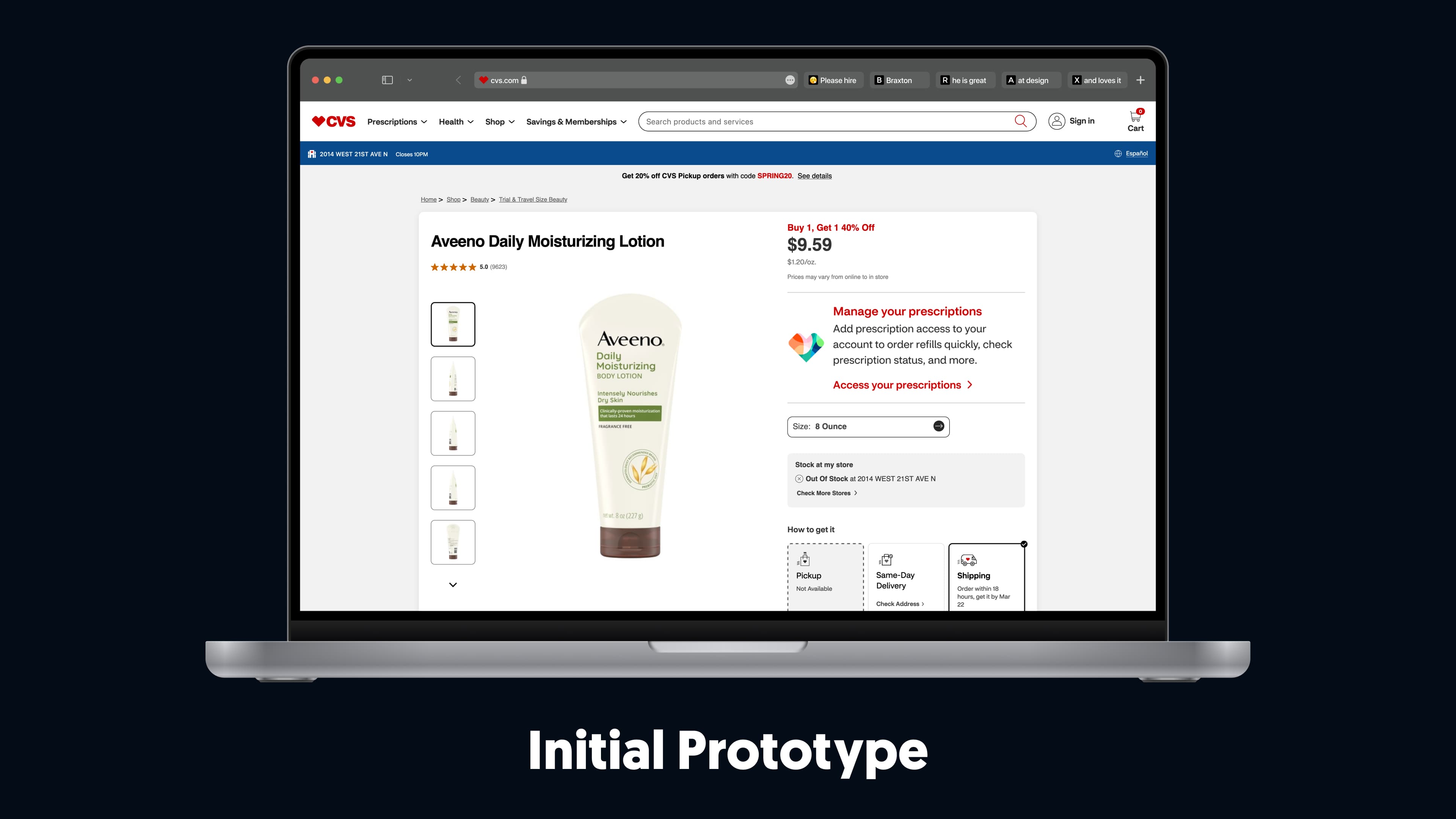 Initial Prototype, dWeb