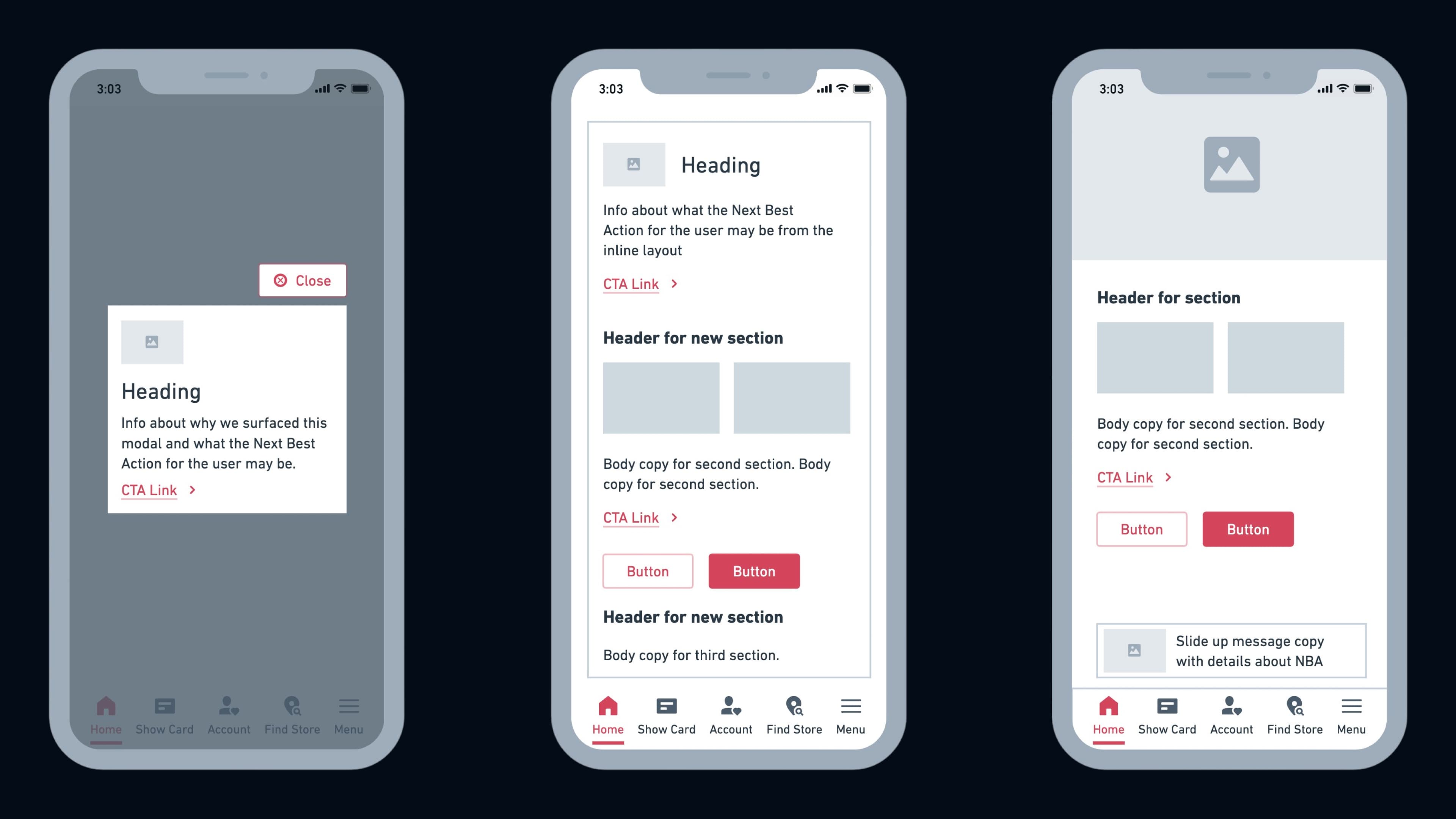 Initial Wireframes
